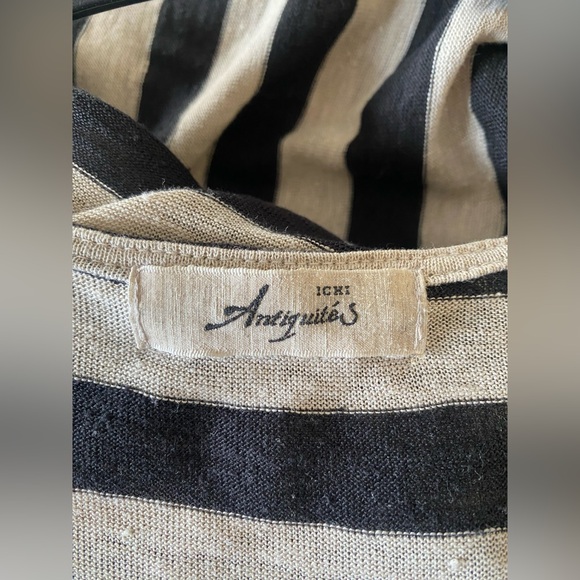 Ichi Antiquites linen striped midi dress - Picture 2 of 3